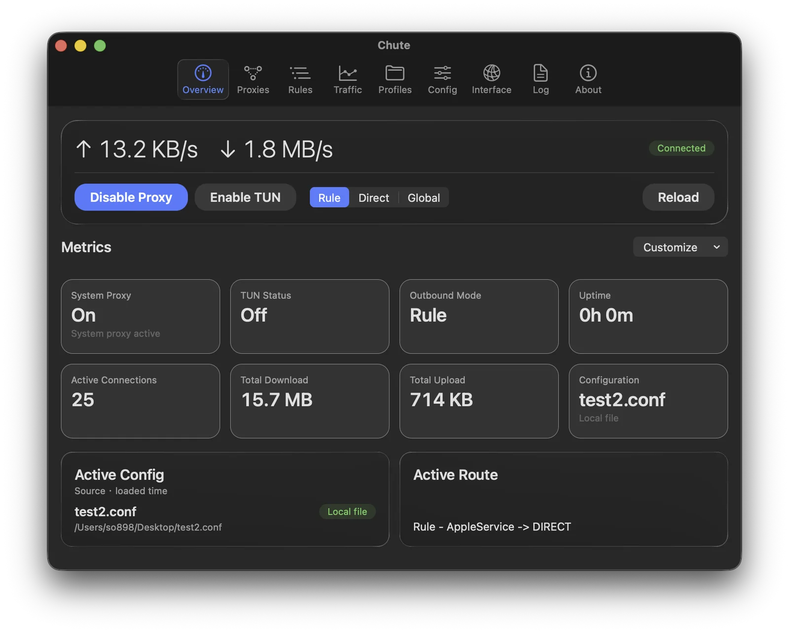 Chute Mac Screenshot
